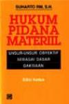 Hukum Pidana Materiil Unsur-Unsur Objektif Sebagai Dasar Dakwaan